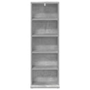 vidaXL CD szekrény Betonszürke 33 x 23,5 x 97,5 cm Szerelt Fa
