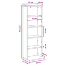 vidaXL CD szekrény Betonszürke 33 x 23,5 x 97,5 cm Szerelt Fa