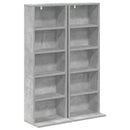 vidaXL CD szekrény 2 db Betonszürke 33 x 23,5 x 97,5 cm Szerelt Fa