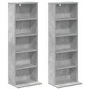 vidaXL CD szekrény 2 db Betonszürke 33 x 23,5 x 97,5 cm Szerelt Fa