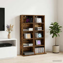 vidaXL CD szekrény 2 db Füstös Tölgy 33 x 23,5 x 97,5 cm Szerelt Fa
