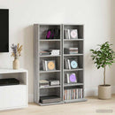 vidaXL CD szekrény 2 db Szürke Sonoma 33 x 23,5 x 97,5 cm Szerelt Fa