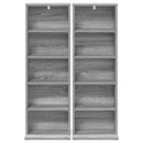 vidaXL CD szekrény 2 db Szürke Sonoma 33 x 23,5 x 97,5 cm Szerelt Fa