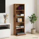 vidaXL CD szekrény Antik Fa 33 x 23,5 x 97,5 cm Szerelt Fa