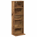 vidaXL CD szekrény Antik Fa 33 x 23,5 x 97,5 cm Szerelt Fa