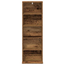 vidaXL CD szekrény Antik Fa 33 x 23,5 x 97,5 cm Szerelt Fa