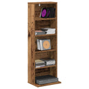 vidaXL CD szekrény Antik Fa 33 x 23,5 x 97,5 cm Szerelt Fa