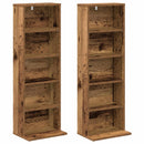 vidaXL CD szekrény 2 db Antik Fa 33 x 23,5 x 97,5 cm Szerelt Fa