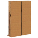 vidaXL CD szekrény 2 db Antik Fa 33 x 23,5 x 97,5 cm Szerelt Fa