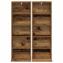 vidaXL CD szekrény 2 db Antik Fa 33 x 23,5 x 97,5 cm Szerelt Fa