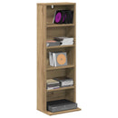 vidaXL CD szekrény Kézműves Tölgy 33 x 23,5 x 97,5 cm Szerelt Fa