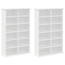 vidaXL CD szekrény 2 db Fehér 60 x 17 x 92 cm Szerelt Fa