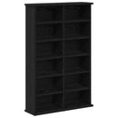 vidaXL CD szekrény Fekete Tölgy 60 x 17 x 92 cm Szerelt Fa