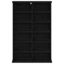 vidaXL CD szekrény Fekete Tölgy 60 x 17 x 92 cm Szerelt Fa