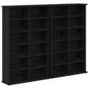 vidaXL CD szekrény 2 db Fekete Tölgy 60 x 17 x 92 cm Szerelt Fa
