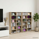 vidaXL CD szekrény 2 db Sonoma Tölgy 60 x 17 x 92 cm Szerelt Fa