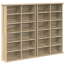 vidaXL CD szekrény 2 db Sonoma Tölgy 60 x 17 x 92 cm Szerelt Fa