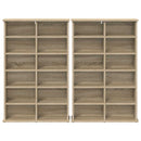 vidaXL CD szekrény 2 db Sonoma Tölgy 60 x 17 x 92 cm Szerelt Fa