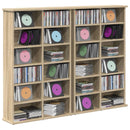 vidaXL CD szekrény 2 db Sonoma Tölgy 60 x 17 x 92 cm Szerelt Fa