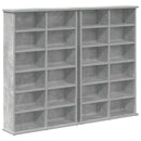 vidaXL CD szekrény 2 db Betonszürke 60 x 17 x 92 cm Szerelt Fa