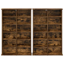 vidaXL CD szekrény 2 db Füstös Tölgy 60 x 17 x 92 cm Szerelt Fa