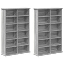 vidaXL CD szekrény 2 db Szürke Sonoma 60 x 17 x 92 cm Szerelt Fa