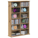 vidaXL CD szekrény Kézműves Tölgy 60 x 17 x 92 cm Szerelt Fa