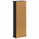 vidaXL CD szekrény Fekete Tölgy 60 x 17 x 92 cm Szerelt Fa
