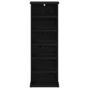vidaXL CD szekrény Fekete Tölgy 60 x 17 x 92 cm Szerelt Fa