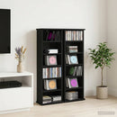 vidaXL CD szekrény 2 db Fekete Tölgy 60 x 17 x 92 cm Szerelt Fa