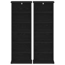 vidaXL CD szekrény 2 db Fekete Tölgy 60 x 17 x 92 cm Szerelt Fa