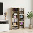 vidaXL CD szekrény 2 db Sonoma Tölgy 60 x 17 x 92 cm Szerelt Fa