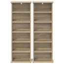 vidaXL CD szekrény 2 db Sonoma Tölgy 60 x 17 x 92 cm Szerelt Fa