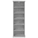 vidaXL CD szekrény Betonszürke 60 x 17 x 92 cm Szerelt Fa