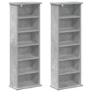 vidaXL CD szekrény 2 db Betonszürke 60 x 17 x 92 cm Szerelt Fa