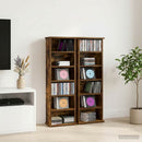 vidaXL CD szekrény 2 db Füstös Tölgy 60 x 17 x 92 cm Szerelt Fa
