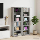 vidaXL CD szekrény 2 db Szürke Sonoma 60 x 17 x 92 cm Szerelt Fa