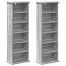 vidaXL CD szekrény 2 db Szürke Sonoma 60 x 17 x 92 cm Szerelt Fa