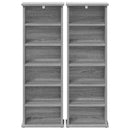 vidaXL CD szekrény 2 db Szürke Sonoma 60 x 17 x 92 cm Szerelt Fa