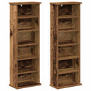 vidaXL CD szekrény 2 db Antik Fa 60 x 17 x 92 cm Szerelt Fa