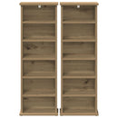 vidaXL CD szekrény 2 db Kézműves Tölgy 60 x 17 x 92 cm Szerelt Fa