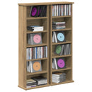 vidaXL CD szekrény 2 db Kézműves Tölgy 60 x 17 x 92 cm Szerelt Fa