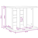 vidaXL Vinyl lemez tárolás Antik Fa 42 x 33 x 36 cm Szerelt Fa