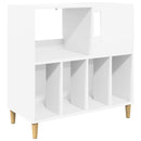 vidaXL Lemezjátszó állvány Fehér 82 x 39,5 x 82,5 cm Szerelt Fa