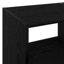 vidaXL Lemezjátszó állvány Fekete Tölgy 82 x 39,5 x 82,5 cm Szerelt Fa