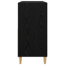 vidaXL Lemezjátszó állvány Fekete Tölgy 82 x 39,5 x 82,5 cm Szerelt Fa