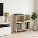vidaXL Lemezjátszó állvány Sonoma Tölgy 82 x 39,5 x 82,5 cm Szerelt Fa