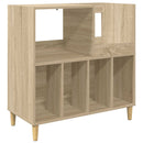 vidaXL Lemezjátszó állvány Sonoma Tölgy 82 x 39,5 x 82,5 cm Szerelt Fa