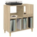 vidaXL Lemezjátszó állvány Sonoma Tölgy 82 x 39,5 x 82,5 cm Szerelt Fa