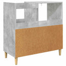 vidaXL Lemezjátszó állvány Betonszürke 82 x 39,5 x 82,5 cm Szerelt Fa